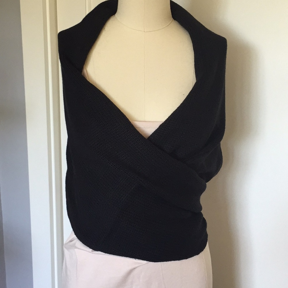 Black wrap bolero